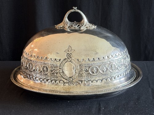 Large ornate silver plated - silver,