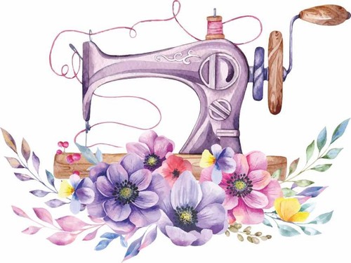 Sewing machine sticker