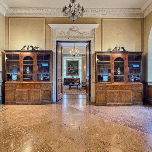 Monumental pair walnut - pair, of