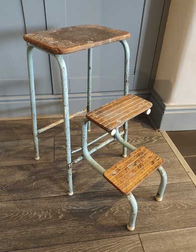 Vintage kitchen step stool - vintage,