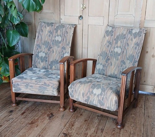 Pair art deco - art, oak
