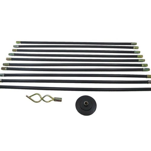 12pce drain rod set total - 9m,