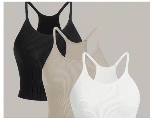 Piece stretchy ribbed sports - piece,