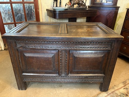 Antique oak coffer - antique,