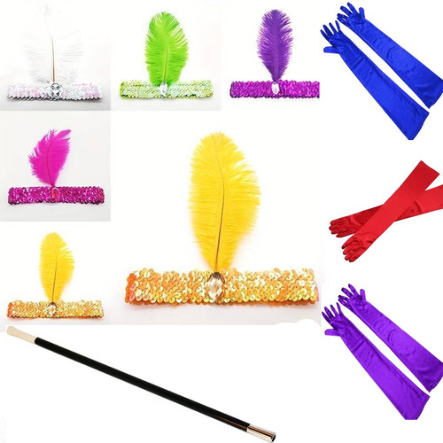 Sequin flapper headband long - sequin,