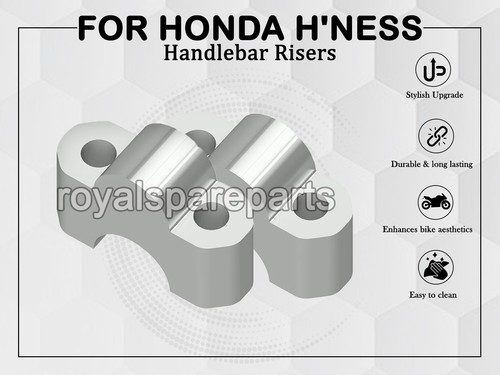 Handlebar riser pair silver - "handlebar,