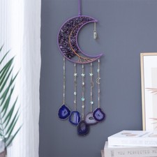 NEW Luxury Crystal Moon Purple Dream Catcher Bedroom Decorations Girl Mom Gift