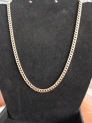 9ct heavy gold chain flat - , link
