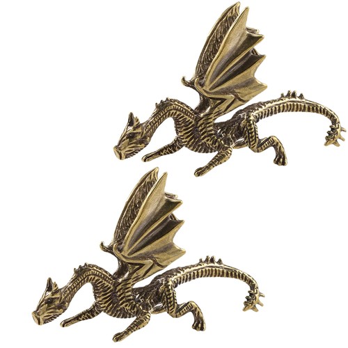 2pcs brass dragon - dragon, ornament