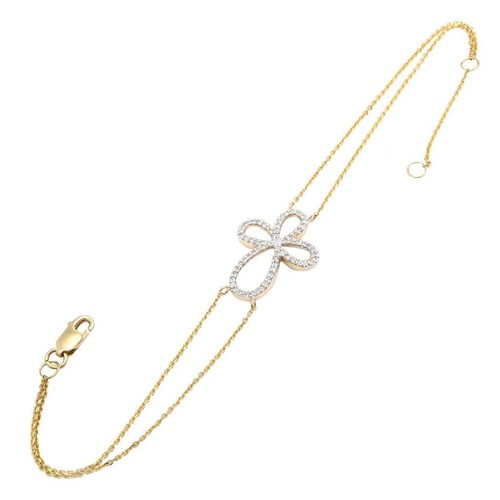 Solid real yellow gold cross - real,