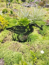 Metal Heron Garden Decor –