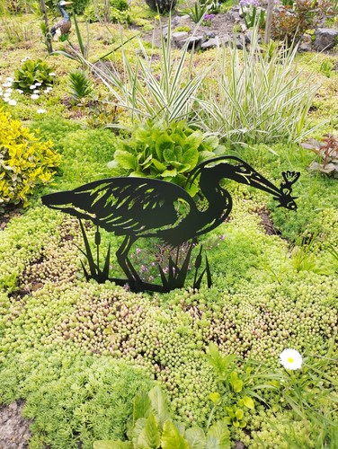 Metal heron garden - garden, –