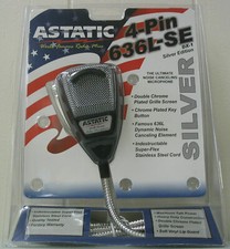 ASTATIC 636L-SE Silver Edition 6-pin PRESIDENT LINCOLN CB Radio Microphone mic