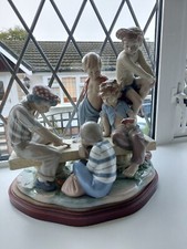 Lladro Nao Boys Playing Cards