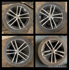 Vauxhall Corsa 17” Alloy Wheels & Tyres 25/45/17 Black & Chrome Set Of 4