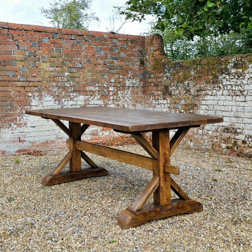 Large reclaimed pine trestle - large,