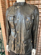 BELSTAFF Leather Jacket PANTHER 1966 Antique Black Gold Label Malenotti Era L