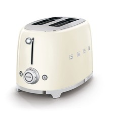 Smeg TSF01CRUK Retro 2 Slice Toaster Cream | 6 Browning Levels | Brand New