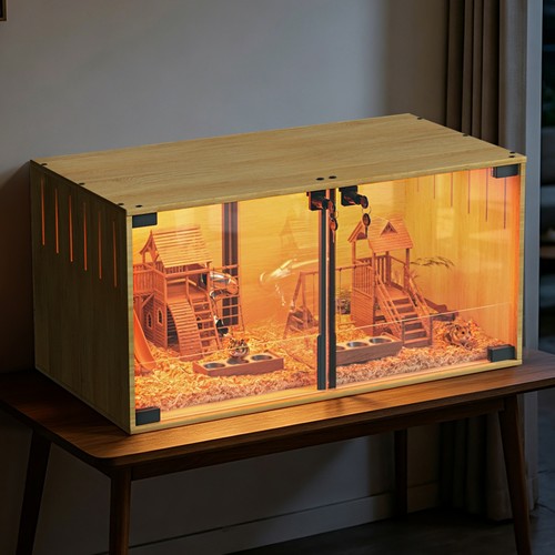 Large wooden hamster cage mice - hamster,