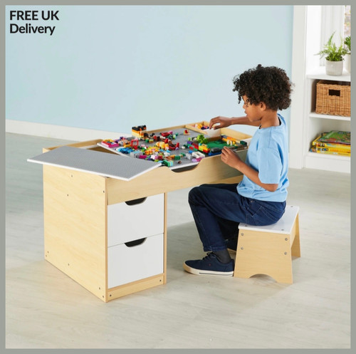 Wooden stool and table desk - and,