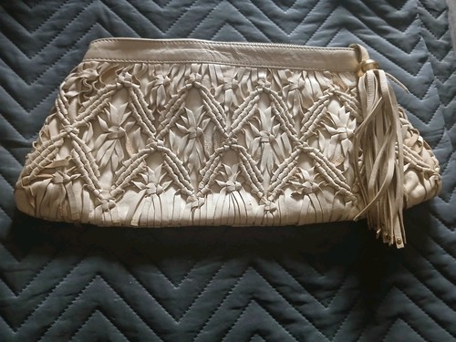 Biba vintage cream clutch - vintage,