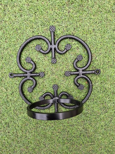 Solid wrought iron garden wall - wrought,