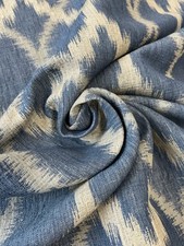 1.9 Metres Of Jane Churchill Fontane Blue Fabric Remnant RRP £100.00 Per Metre