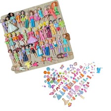Polly Pocket Dolls with Clothes & Accessories Vintage Original Bundle 