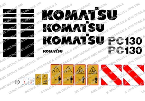 Komatsu pc130 digger decal - komatsu,
