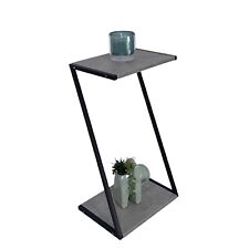 Small 2 Tier Side Table With Shelf &Criss Cross Leg Bedroom Coffee Tea End Table