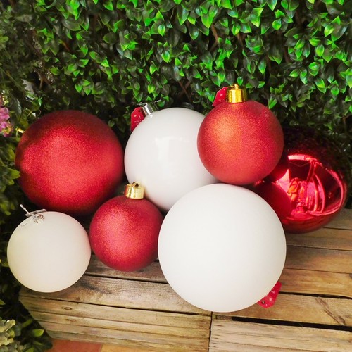 Giant red white glitter - red,