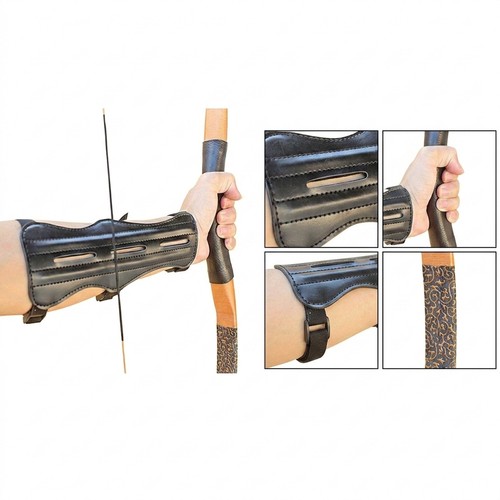 Archery leather arm guard - guard, long