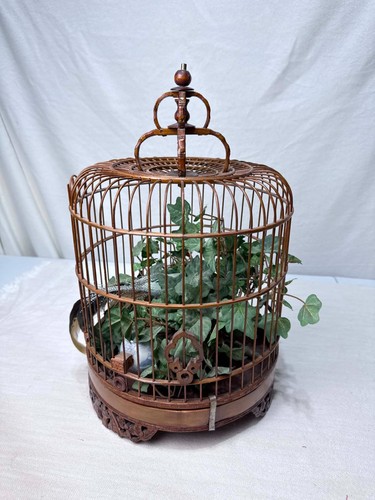 Vintage chinese bamboo bird - chinese,