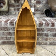 Vintage Rustic Wood Canoe Boat