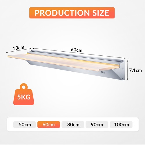 Floating led wall shelf - wall,