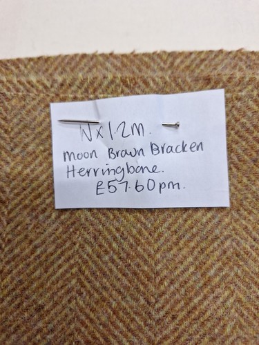 Moon brown bracken herringbone - moon,