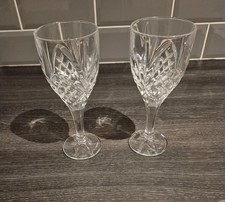 2x Galway Crystal Wine Glasses