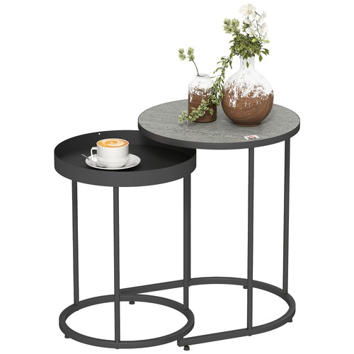 Homcom nesting side - table, set