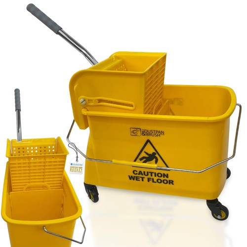 Yellow kentucky mop bucket - bucket, on