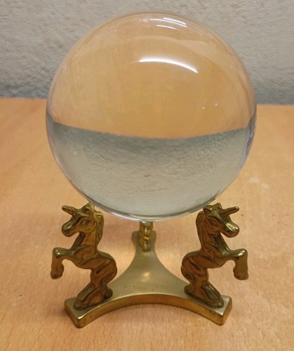 Vintage glass crystal ball - crystal, on