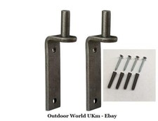 12MM WROUGHT IRON GATE METAL WALL POST HINGES HANGERS FITTINGS BRACKETS GARDEN!