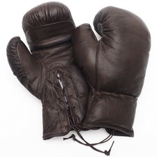Retro Leather Boxing Gloves 12oz - Handmade - Vintage Style - Decor & Training