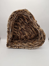 Heart Shaped Wicker Basket 