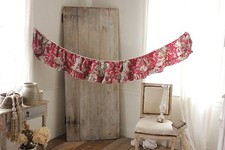Antique French toile ruffle