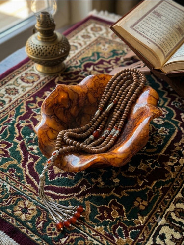 Vintage wooden tasbih - wooden, 1000