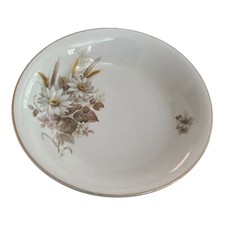 x 6 Alfred Meakin Glo-White Ironstone Cereal Soup Bowls Floral Wheat