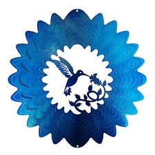 12" Blue Hummingbird Wind