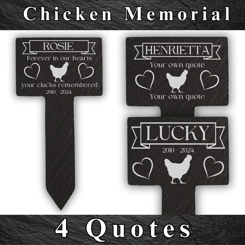 Personalised chicken memorial - chicken,