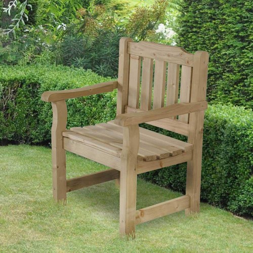 Garden chair wooden seating - garden,