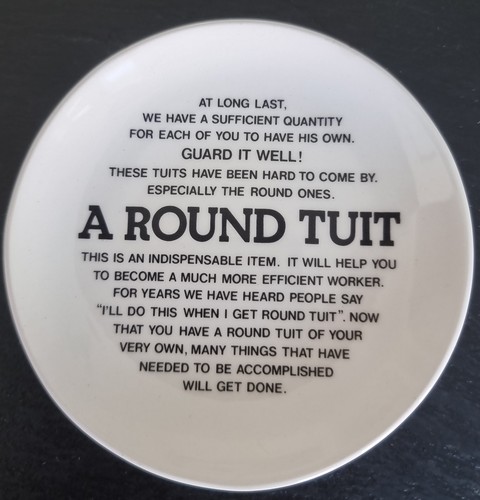 Vintage round tuit 11cm - tuit, 11cm/4